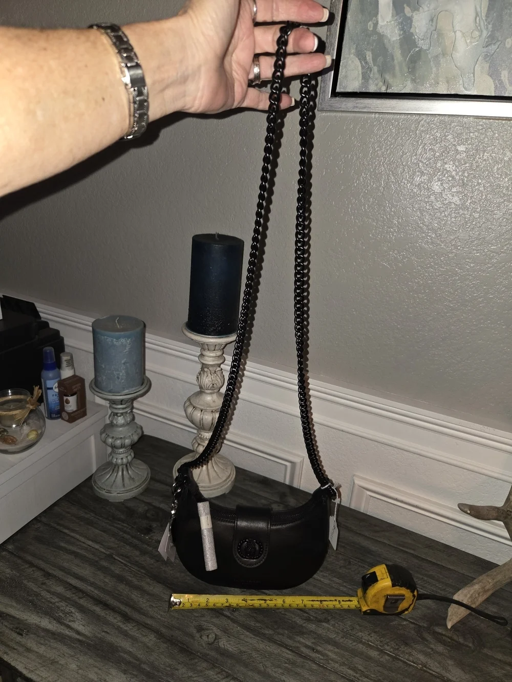 Kurt Geiger Black Leather Shoulder/crossbody Bag - Picture 5 of 8